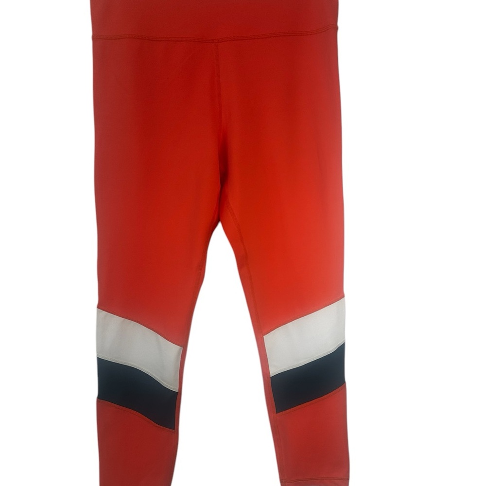 ZYIA Tangerine Angle Block Light N Tight Hi Rise Legging 7/8” Sz 12